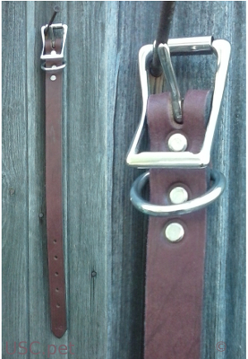 Leather Dog Collar Brown